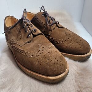 Mark Mcnairy Brown Suede  Oxfords Brown Suede Rubber Sole Size 11.5